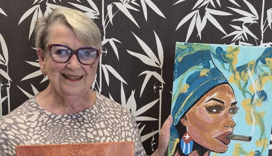 Art work by local artist Doreen Poole on display and available for purchase at Wrobel Massage Therapy in Kingsville, Ontario.