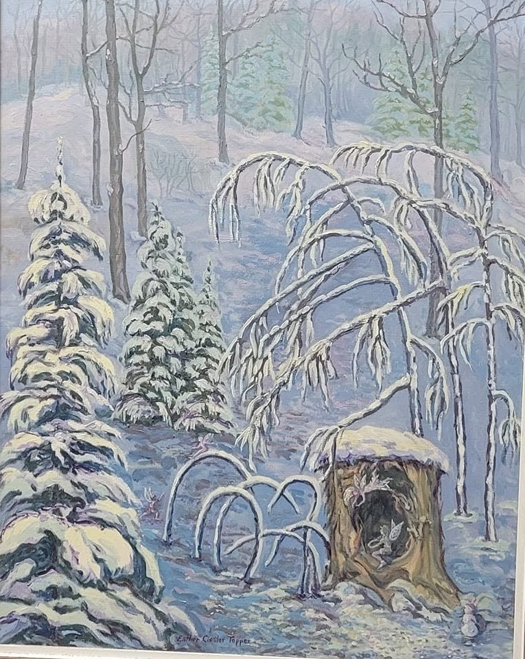 Art work by local artist E.T. (Esther Topper) on display and available for purchase at Wrobel Massage Therapy in Kingsville, Ontario.