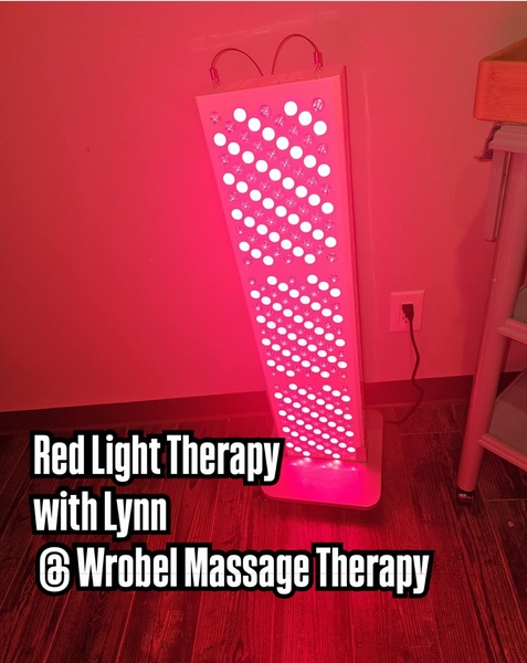 Red Light Therapy combined with Massage Therapy at Wrobel Massage Therapy in Kingsville, Ontario